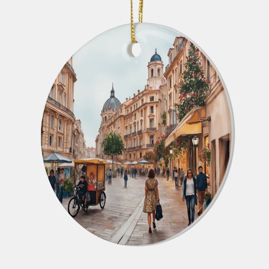 ウィーンオーストリアウォーター色 セラミックオーナメント (左)