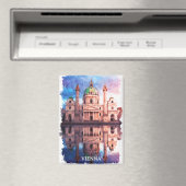 ウィーンオーストリアカールスカーシュチャーチウォーター色 マグネット (インサイチュ (食洗機))