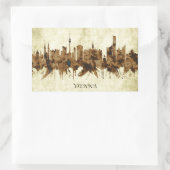 ウィーンオーストリアシティスケープ 長方形シール (バッグ)