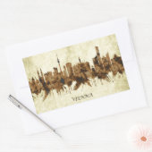 ウィーンオーストリアシティスケープ 長方形シール (封筒)