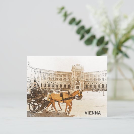 ウィーンオーストリアシティパノラマビュー ポストカード (スタンド正面)