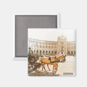 ウィーンオーストリアシティパノラマビュー マグネット (正面/裏面)