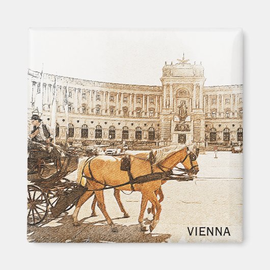 ウィーンオーストリアシティパノラマビュー マグネット (正面)