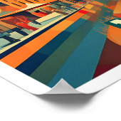 ウィーンオーストリアトラベル芸術的カラフル ポスター (角)