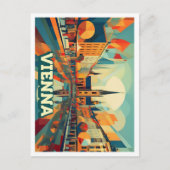 ウィーンオーストリアトラベル芸術的カラフル ポストカード (正面)