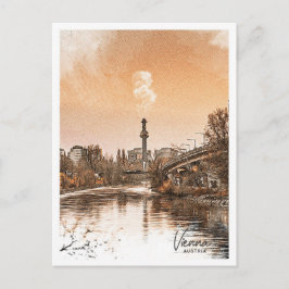 ウィーンオーストリアビューティフルカラースケッチ風景 ポストカード