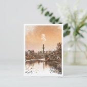 ウィーンオーストリアビューティフルカラースケッチ風景 ポストカード (スタンド正面)