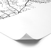 ウィーンオーストリアブラックアンドホワイトヨーロッパシティの地図 ポスター (角)