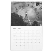 ウィーンオーストリアブラックアンドホワイト カレンダー (3月 2026)