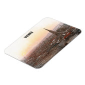 ウィーンオーストリアヴィンテージカラーシティスケープ マグネット (左側)