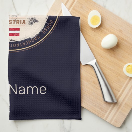 ウィーンオーストリアヴィンテージキャピタルヴィエンネーズメランゲ キッチンタオル (四つ折り)