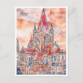 ウィーンオーストリアヴィンテージ旅行水の色 ポストカード (正面)