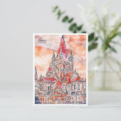 ウィーンオーストリアヴィンテージ旅行水の色 ポストカード (スタンド正面)