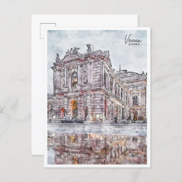 ウィーンオーストリアヴィンテージ旅行水の色 ポストカード