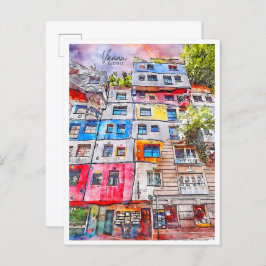 ウィーンオーストリアヴィンテージ旅行水の色 ポストカード