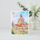 ウィーンオーストリアヴィンテージ旅行水の色 ポストカード (スタンド正面)