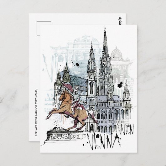 ウィーンオーストリアヴィンテージ旅行観光土産 ポストカード (正面/裏面)