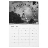 ウィーンオーストリア白黒2025 カレンダー (3月 2027)