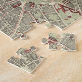 ウィーンオーストリア(1883年)のヴィンテージの地図 ジグソーパズル (側面)