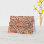 ウィーンオーストリア(1920年)のヴィンテージの地図 カード (黄色い花)