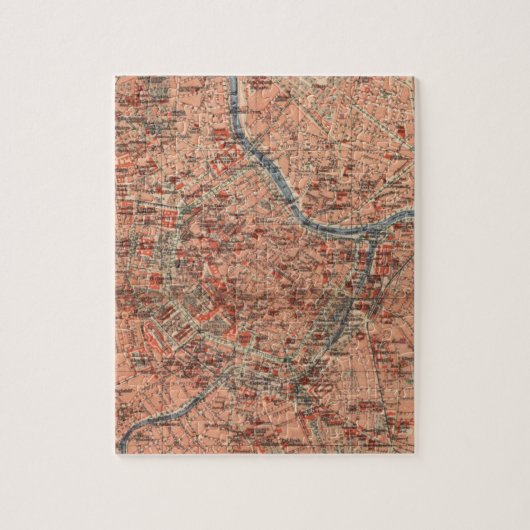 ウィーンオーストリア(1920年)のヴィンテージの地図 ジグソーパズル (縦)