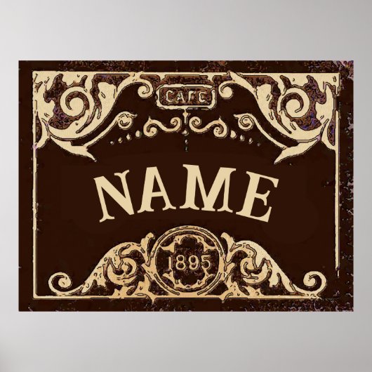 ウィーンカフェサインヴィンテージ ポスター (正面)