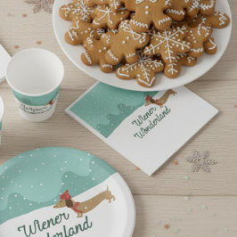 ウィーンダーワンダーランド ダックスフント クリスマス スタンダードランチョンナプキン