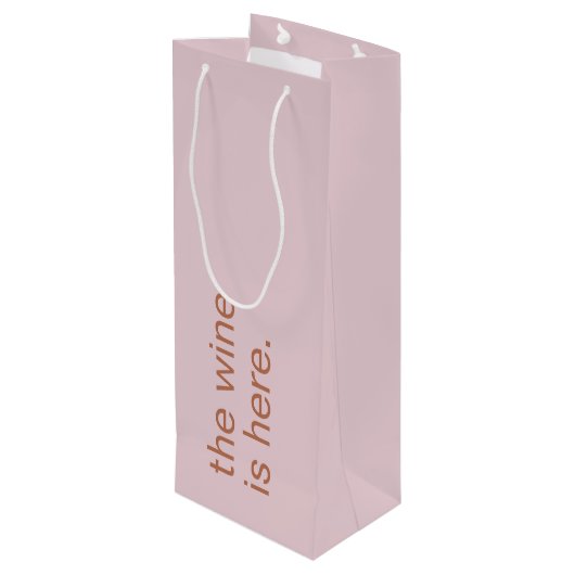 ウィーンノーおもしろい応援アップピンクローズ ワインギフトバッグ (裏面アングル)