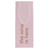 ウィーンノーおもしろい応援アップピンクローズ ワインギフトバッグ (裏面)