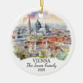 ウィーンパーソナライズされたオーナメント、オーストリアギフト セラミックオーナメント (正面)