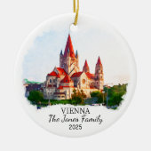 ウィーンパーソナライズされたオーナメント，オーストリア セラミックオーナメント (正面)