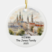 ウィーンパーソナライズされたオーナメント，オーストリア セラミックオーナメント (正面)