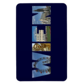 ウィーンラベルと有名なランドマーク マグネット (縦)