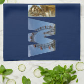 ウィーンラベルウィーンオーストリア キッチンタオル (折り畳み)