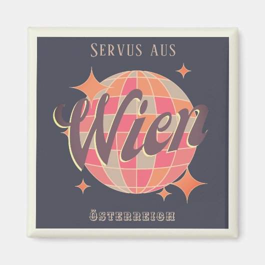 ウィーンヴィエナオステライヒオーストリアレトロ マグネット (正面)