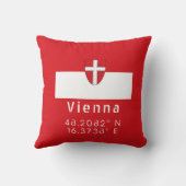 ウィーン国旗と座標 クッション (裏面)