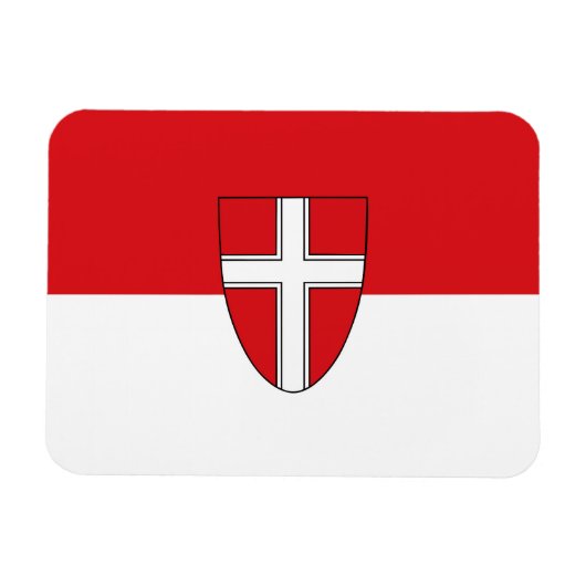 ウィーン国旗の都市シンボル：ウィーン マグネット (横)