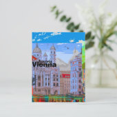 ウィーン旅行絵葉書アート, オーストリア旅行アート, ウィ ポストカード (スタンド正面)