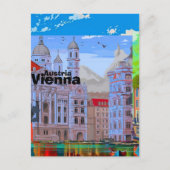 ウィーン旅行絵葉書アート, オーストリア旅行アート, ウィ ポストカード (正面)