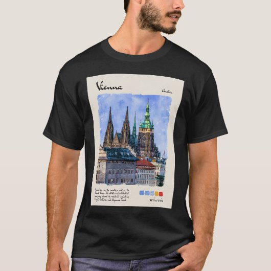 ウィーン水彩旅行 Tシャツ (正面)