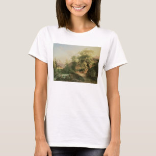 ウィーン1852年の近くの森林(キャンバスの油) Tシャツ