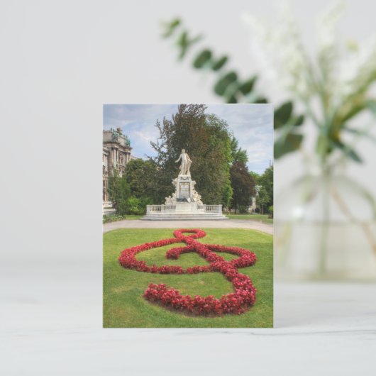 ウィーン・オーストリアのブルガルテンウィーンで開催されるモーツァルト記念碑 ポストカード (スタンド正面)