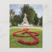 ウィーン・オーストリアのブルガルテンウィーンで開催されるモーツァルト記念碑 ポストカード (正面)