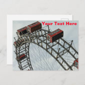 ウィーン、オーストリアのプラター観覧車 ポストカード (正面/裏面)