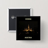 ウィーン，オーストリアの夜 缶バッジ (正面&裏面)