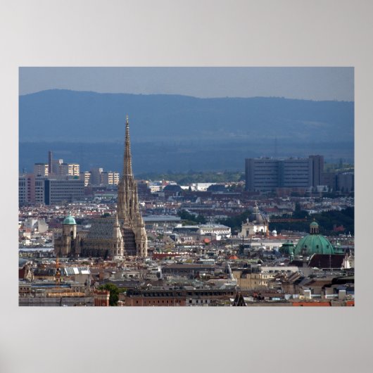 ウィーン・オーストリアの聖ステファン大聖堂 ポスター (正面)