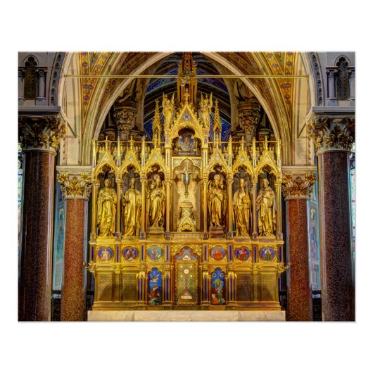 ウィーン・オーストリアのVotivkircheの主な祭壇 ポスター (正面)