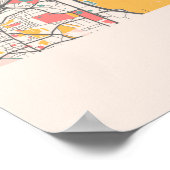 ウィーン – オーストリアチョークシティの地図 ポスター (角)