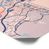 ウィーン – オーストリアブリーズシティーの地図 ポスター (角)