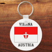 ウィーン・オーストリア国旗 キーホルダー (正面)